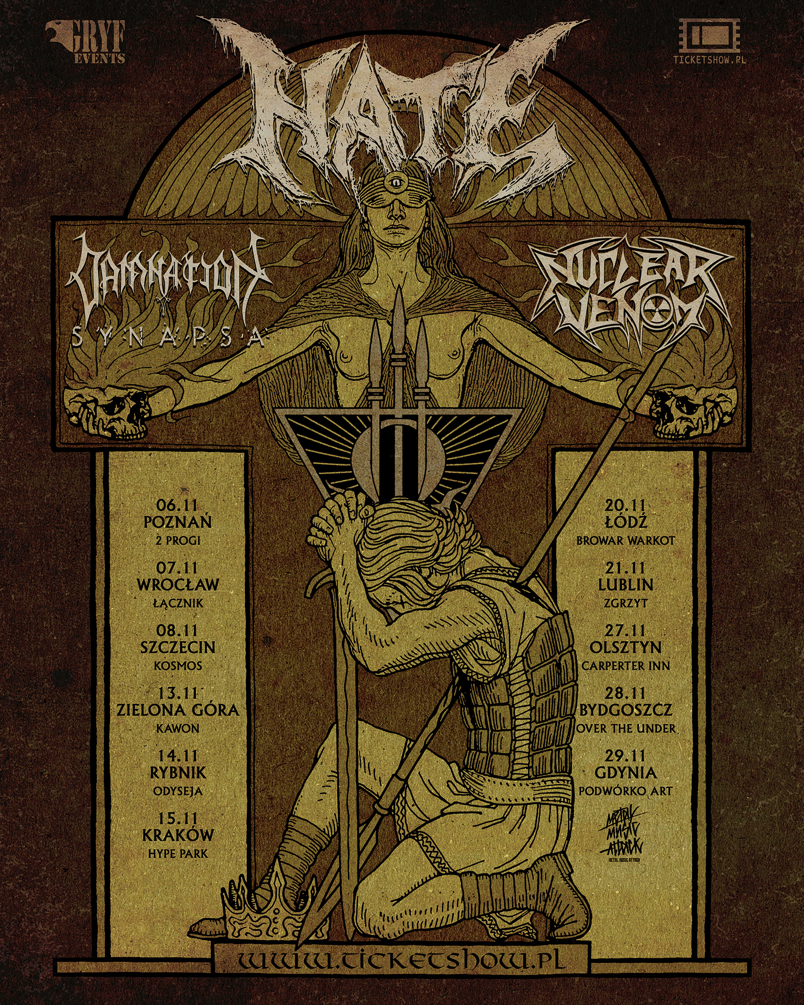 Koncert Hate / Damnation / Synapsa / Nuclear Venomt